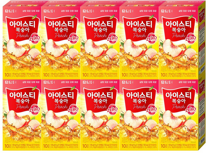 증정 지노앤코 담터 제로슈가 아이스티 10T 복숭아맛 홍차 분말 스틱 무설탕 무배, 13g, 10개입, 10개