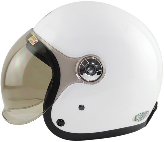 ninja 復古 3/4 罩式安全帽 騎士帽 泡泡鏡, 白