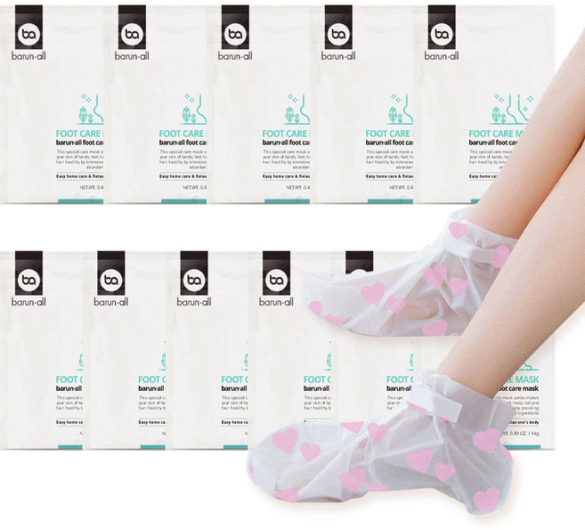 바른올 풋 케어 마스크팩 풋마스크 발팩, 10매, 14g, 1개
