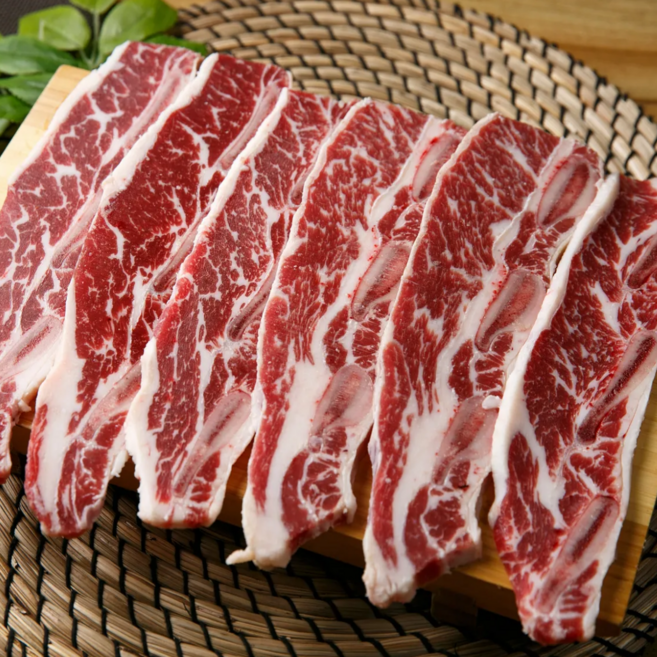 (내일츨고) 미트컷 소 LA 눈 꽃갈비 초이스등급 (미국산) 2kg, 2개, 1kg