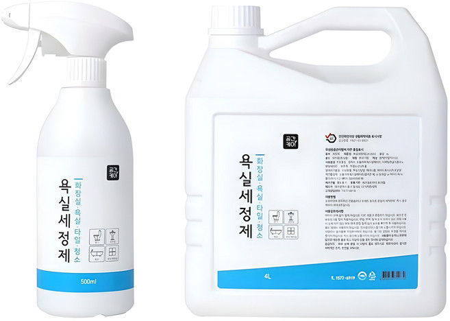 욕실청소를향기롭게 공간케어 강력 욕실청소세제 500ml+4L, 500ml