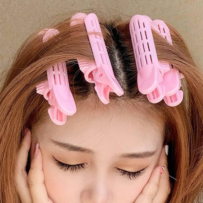 PK 셀프 볼륨 스타일링 구르프 집게 고정 핀 뿌리 헤어롤, 1개, 민트1P