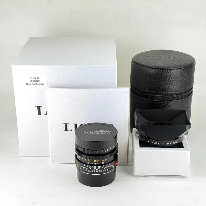 라이트 렌즈 랩 35mm f1.4 ASPH 11873 렌즈 Summilux M 블랙 페인트 크롬 아스페리컬 (라이카 M M6 M7 M9 M, 02 Black Paint-Hood, 01 라이카 M, 01 China Mainland