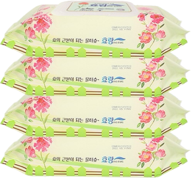 요양원 병원 환자 간병용 빅사이즈 캡형 효랑 빅사이즈 캡형 물티슈 60매-4개, 60개입, 4개