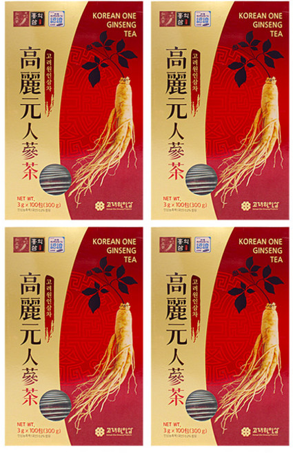 고려원인삼 고려 인삼차 목함, 3g, 100개입, 4개