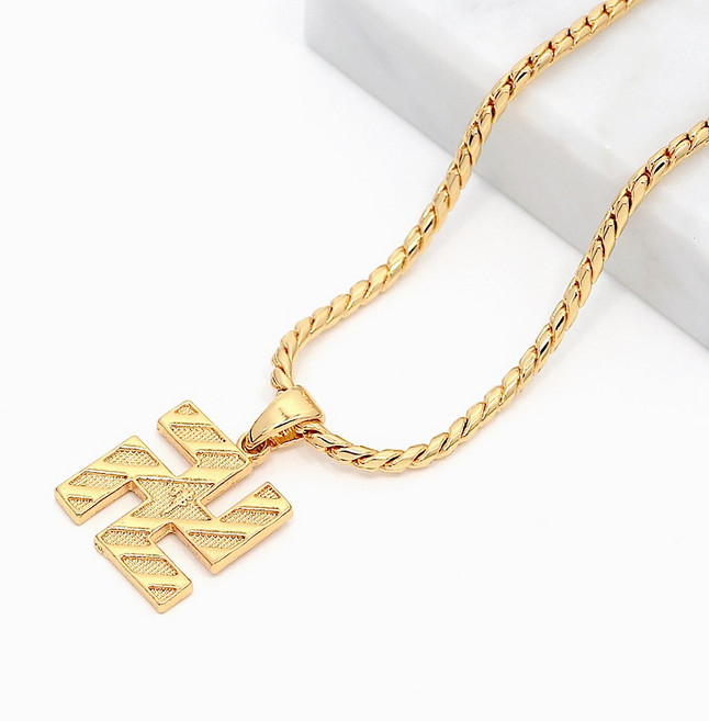 [슈가스톤] 삼족오 용 만자 18K골드도금 남자목걸이 패션 불교목걸이