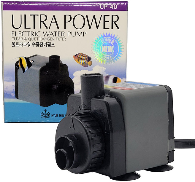 협신 수중 모터 4W UP40 전기펌프 어항 수족관 분수 펌프 출수량 4L/min, 1개