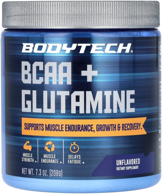 바디테크 BODYTECH BCAA + Glutamine Unflavored 7.3 oz 208 g, 206 g, 208g, 1개 - 쿠팡