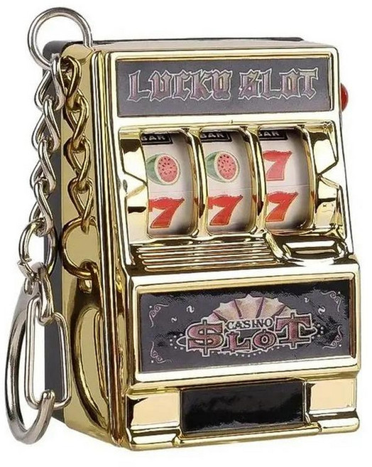 미니 과일 슬롯 머신 키체인 행운의 잭팟 레트로 동전 작동 게임 기계 스트레스 해소, 4. Gold
