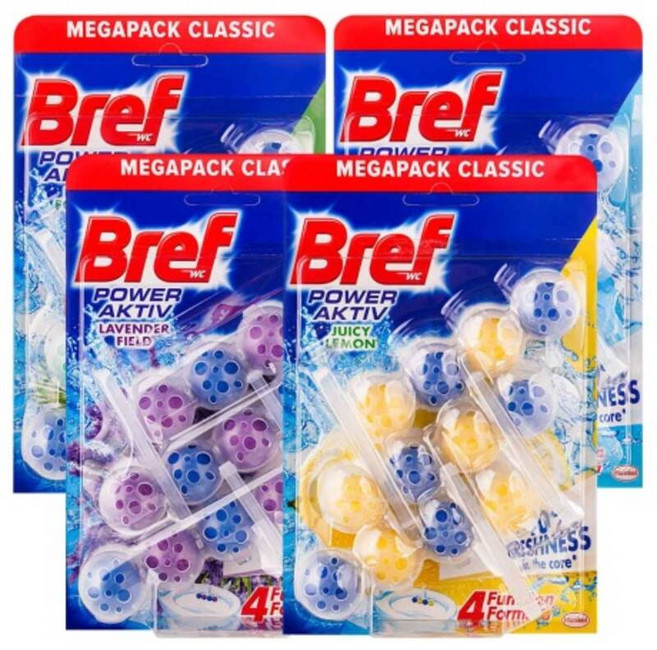 브레프 파워 액티브 변기세정제 9개(3px3개)화장실청소 변기냄새제거 변기클리너 세정볼, 라벤더9개(3px3개)