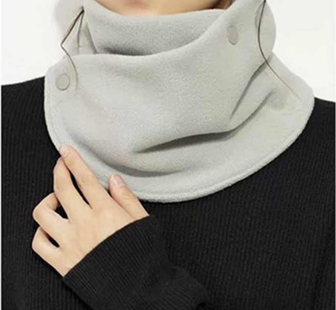 초이스엠 간편하고 따뜻한 넥워머 똑딱이 기모 머플러 겨울 방한