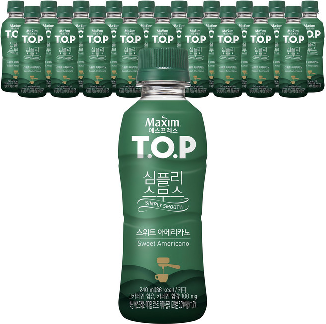 티오피 심플리 스무스 스위트 아메리카노, 240ml, 20개