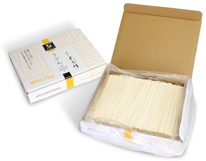 히고소 강 덕용 건하이 삶은 우동 1.5kg 약 17식입 손 연장 제법 밀 덩굴 모치모치 식감 건면