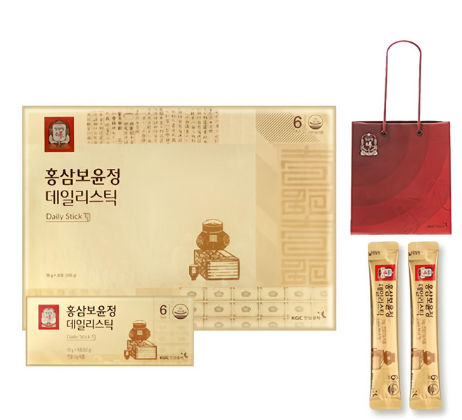 정관장 홍삼보윤정 데일리스틱 + 쇼핑백, 30회분, 1세트
