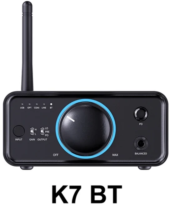 FiiO BT 밸런스드 하이파이 DAC 헤드폰 앰프 K7 AK4493S 2 XMOS PCM384kHz DSD256 USB 동축 RCA 입력, 06 K7 BT UK