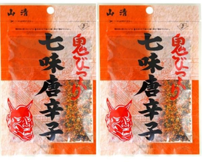 시치미 고추가루 악마 빗쿠리 시리즈 칠리 페퍼 1.1 온스 30 g x 1 봉지, 2봉지, 30g, 1개