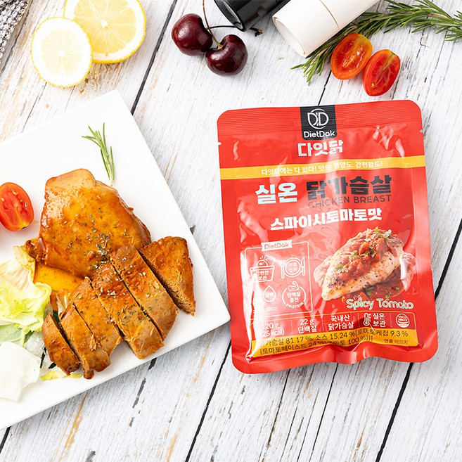 다잇닭 실온 닭가슴살, 20팩, 스파이시토마토맛