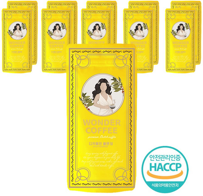 신선한 원더 더치커피 파우치 디카페인, 10개, 1개입, 30ml