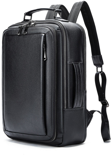 Mimi Market 남자 천연소가죽 대용량 노트북 백팩 직장인 대학생 출장 가방