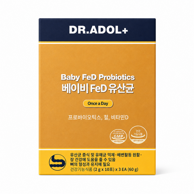 닥터아돌 베이비 FeD 유산균 비타민D, 60g, 1개
