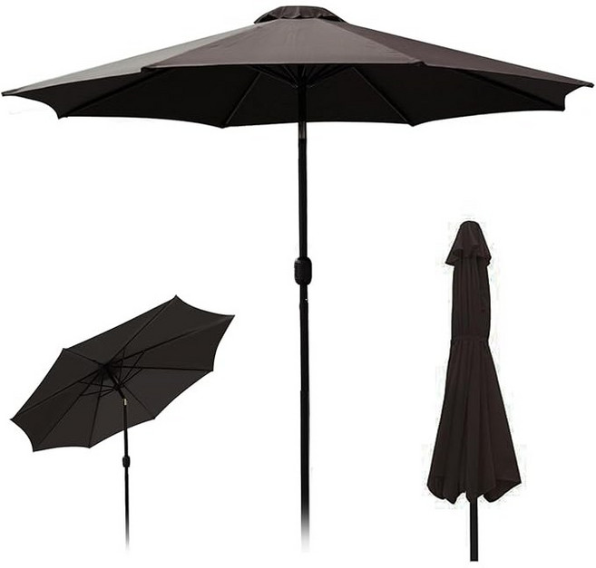 대형 파라솔 꺾임 캠핑 낚시 비치용 야외 휴대용 파라솔 6~8인용 그늘막, 브라운