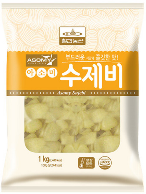 칠갑농산 아소미 수제비 1박스 (1kg x 10개), 1kg, 10개