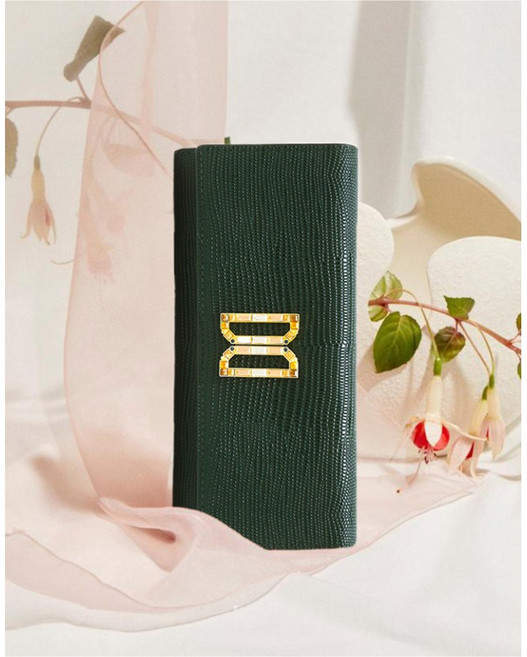 닥스 [ALEXA] 알렉사 그린 고급 크리스탈 DD장식 장지갑 YMDCWA5F284E2