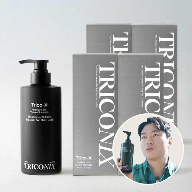 트리코닉스 트리코엑스 탈모완화 볼륨 샴푸, 4개, 500ml