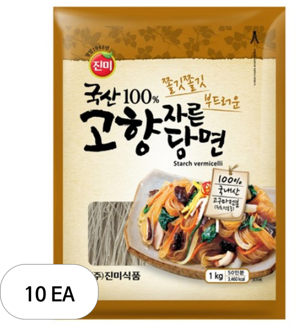 진미 국산고향자른당면, 1kg, 10개