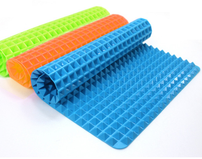 파미레 실리콘 식기 드라잉 매트 주방 오븐 요리 식기 건조 발 매트, 오렌지