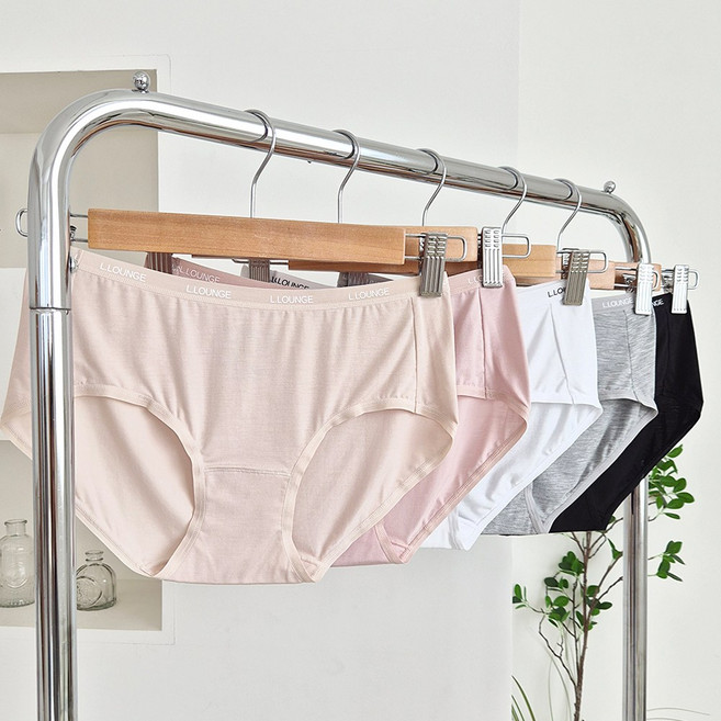 엘라운지 여성용 부드러운 아웃밴드 팬티 5매세트