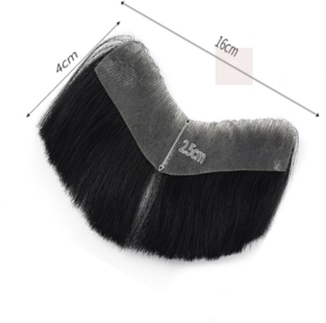 후니곳간 2.5cm 접착식 M자탈모커버 남성부분가발 16x4cm 헤어라인가발 남자m자이마앞머리부분가발