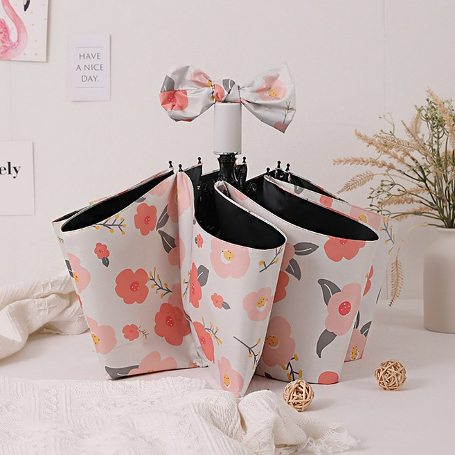 플라워패턴 3단 자동우산 110cm