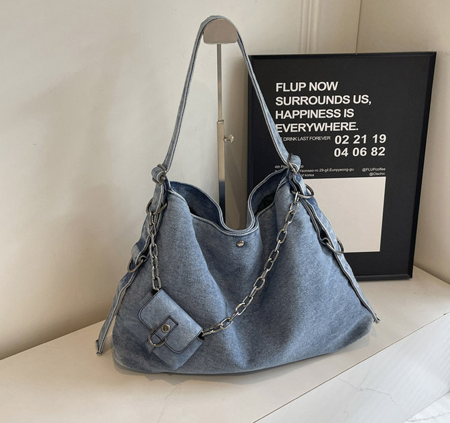 엔에스레이블 데님 가방 숄더백 여성 가방 크로스백 빅사이즈 보부상 가방 NSLEVEL