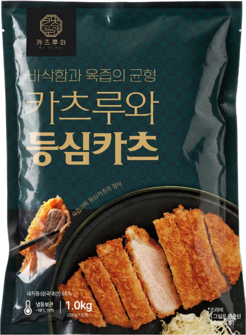 5위 - 카츠루와 등심카츠 200gX5장 프리미엄 생 돈까스 등심돈까스 업소용수제냉동, 1kg 1개