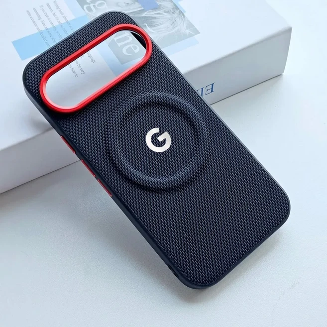 PU 위브 가죽 질감 자석 휴대폰 케이스 구글 픽셀 10 9 프로 XL 충격 방지 무선 충전 보호 커버, 03 구글 픽셀 9, 02 검정색