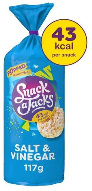Snack A Jacks 스낵 어 잭 솔트 앤 비네가 라이스 케이크, 6개, 117g - 쿠팡