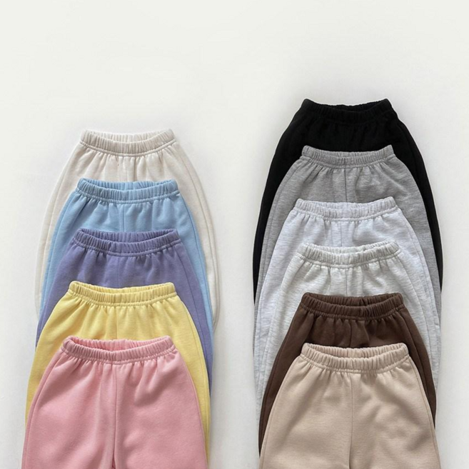 국내생산 아동 고무줄 조거 바지 기모 츄리닝 트레이닝 팬츠