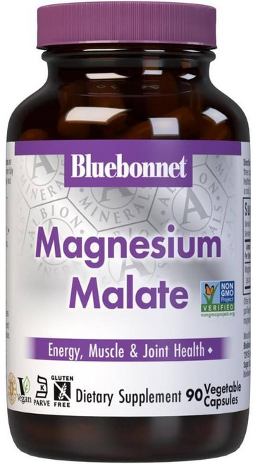 블루보넷 마그네슘 말레이트 캡슐 Bluebonnet Magnesium Malate, 1개, 90정