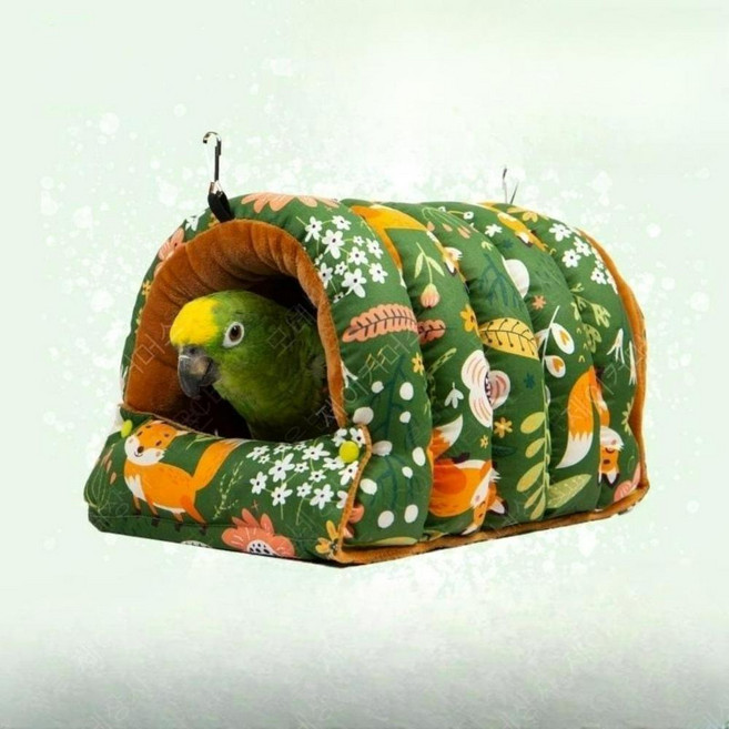 앵무새포치 따뜻한 해먹 새침대 돔형 대형 포근한 겨울, P