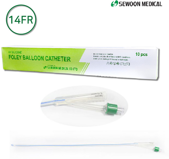 세운 폴리카테터 10개입 실리콘 소변줄 도뇨관 2WAY foley cathter, 2WAY 14FR(10개입), 1개