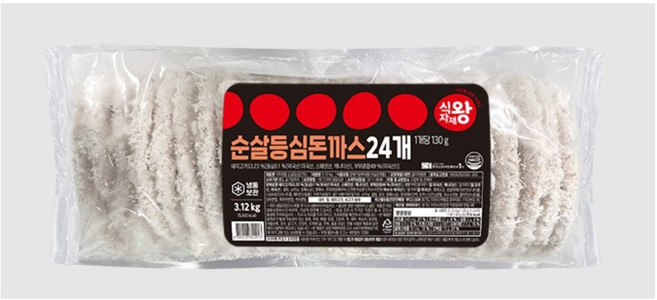 식자재왕 순살등심돈까스, 순살 등심돈까스 3.12kg, 1개, 3.12kg