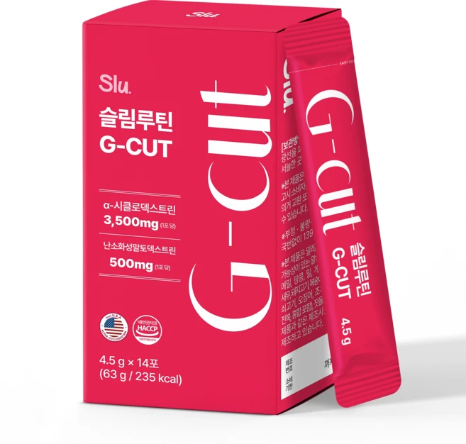 슬림루틴 슬루 G-컷 고함량 알파CD 알파시디 분말 알파시클로덱스트린 3500mg, 1박스, 14회분 - 쿠팡