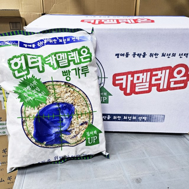 낚시여행 헌터 카멜레온 빵가루 - 녹색 벵에돔 빵가루 집어제 1박스(12개입), 1개, 9kg