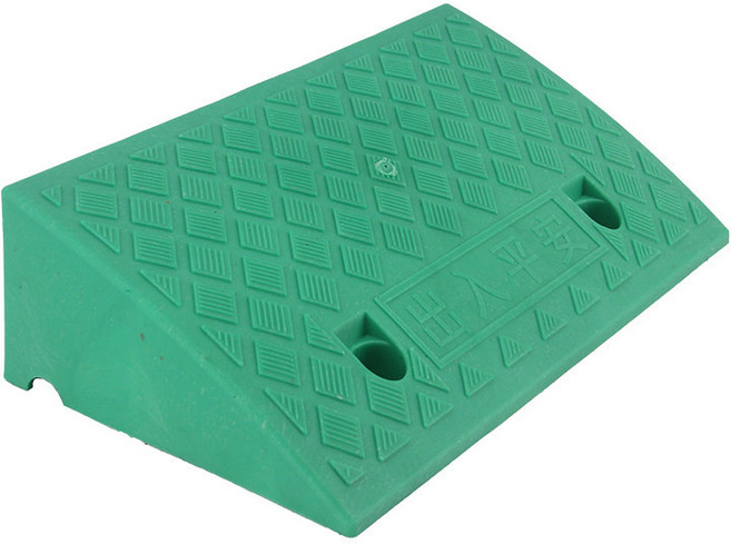 안전용품 차량 고임목 바퀴 구름 방지 고무턱 옐로우 50x38x15cm, 1개