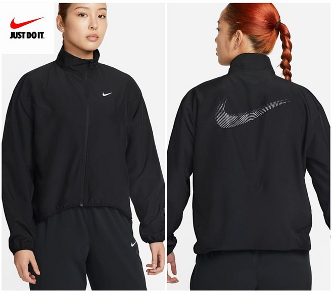 나이키 드라이 핏 스우시 여성 러닝 바람막이 자켓 FB4695-010