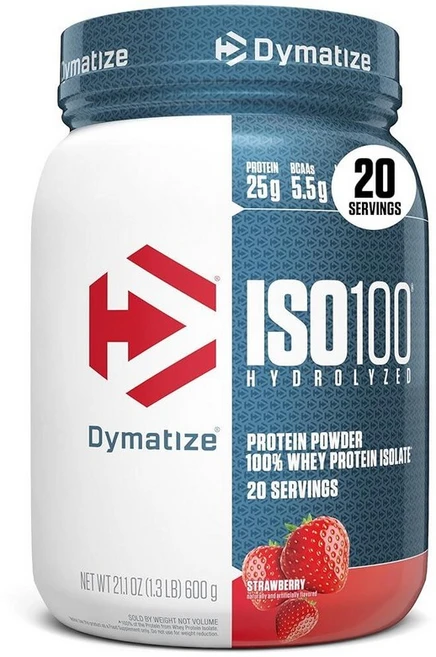 Dymatize 다이마타이즈 ISO100 가수분해 단백질 파우더 25g 20회분 단백질보충제, DYMATIZE 20회분 (1팩), 딸기, 1개 - 쿠팡