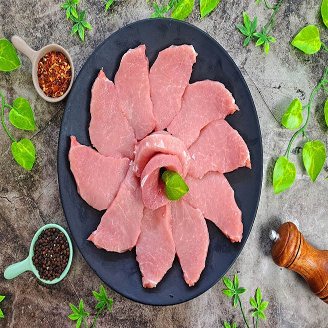국내산 냉장 돼지고기등심 돈가스용 연육작업없음 5mm 두께 500g, 1개