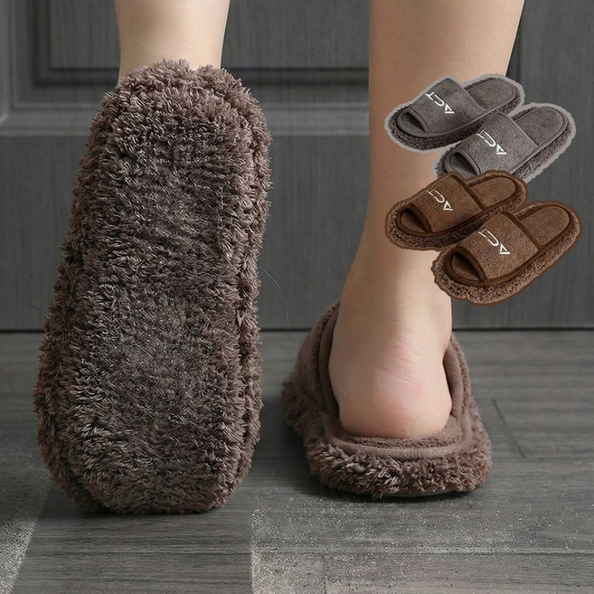 율샵 클린스텝 극세사 청소 슬리퍼 바닥 탈부착형 실내화, 딥그레이+리필패드, 1개