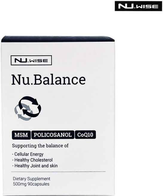 뉴와이즈 뉴 발란스 90캡슐 폴리코사놀 식이유황 MSM 플러스 코엔자임Q10, 6개, 90정